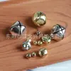 Sino de Metal Cruzado, Bicolor Prata e Dourado Galvanizado, Acessório Decorativo DIY, Pingente para Coleira de Animal de Estimação, Feriado de Natal