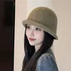 Sombrero de Pescador de Pana de Alta Calidad para Mujer, Nuevo Sombrero Casual Versátil para Cara Pequeña de Otoño e Invierno, Pequeño Fedora Multiusos