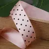 Cinta de Poliéster de Lunares de una Cara Lazo Hecho a Mano para DIY Accesorios para el Cabello Tocado Cinta para Envoltura de Regalos y Flores