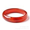Especies de hielo alto Pulsera de calcedonia roja ágata roja rojo caqui barra redonda pulsera de jade Pulsera de belleza de calcedonia roja con pulsera neumático versión ancha