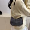 Moda Casual 2025 Mezclilla Verano Elegante Simple Color Sólido Gran Capacidad Cadena Axila Bolso de Mano Bolso de Hombro para Mujer