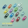 Pacote com 10 Correntes de Porta Chaveiro com Pintura Colorida Fivela de Cachorro Joias de Metal Acessórios DIY Chaveiro Giratório em Forma de U Ponto