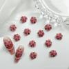 Pequeno livro vermelho mesmo estilo Sansheng rosa acessórios para unhas beleza de unhas luminosas joias de camélia acessórios para unhas francesas