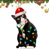 Enfeites de Natal acrílicos transfronteiriços, decorações de Natal de animais de desenho animado, decorações festivas para festas no atacado