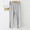 Leggings de Verão para Meninas Calças Cropped para Usar por Cima e por Baixo Calças Infantis com Borda de Orelha Verão Fino Calças Femininas Transfronteiriça