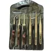 Set de Pinzas de 6 Piezas, Pinzas de Acero Inoxidable, Pinzas para Suculentas, Pinzas Gooii, Pinzas Rectas y Curvas, Adecuado para Bricolaje