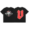 Camiseta de Verano Clásica de Manga Corta para Hombre Vlone Fog Mosaico Estampado Reflectante Marca de Moda V Grande Ajuste Holgado