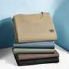 Nueva Ropa para Hombre de Talla Grande Camiseta de Manga Corta sin Marcas para Hombre con Fertilizante Talla Grande Verano Delgado Seda de Hielo Cuello Redondo Top de Media Manga