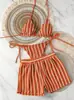 2026 Nuevo Conjunto de Tres Piezas Estampado Europeo y Americano Ropa de Playa Traje de Baño para Mujer Moda Protección Solar Amazon