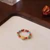 Anillo Elástico de Piedra Natural de Diseño Retro de Gama Alta para Mujer, Anillo Nuevo Estilo Chino, Anillo de Ágata y Jade Hetian al por Mayor
