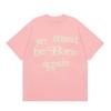 Explosiones Transfronterizas 2024 Verano Kanye alta calidad Multicolor Algodón Cuello Redondo Camiseta Suelta de Manga Corta para Hombre y Mujer Ropa de Verano