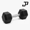 Mancuernas hexagonales de hierro fundido recubiertas de goma, antideslizantes y duraderas, en stock para entrega directa, equipo de fitness comercial para hombres al por mayor directamente de fábrica