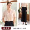 Camisa de manga corta de verano para mujer, ropa de trabajo informal, ajustada y profesional, 2025, 25606