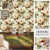 Papel Pintado Adhesivo de Flores Grandes Americanas Pared de Fondo Cálida para Dormitorio Renovación Pastoral Francesa Retro Pegatina Decorativa de Pared Papel Pintado para Invitados