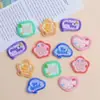 Etiqueta de Letra Inglesa Brillante de Resina de Doble Capa Accesorios para Joyería DIY Colgante para Llavero Cadena para Teléfono Accesorios para Collares