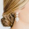 RAKOL Moda Europeia e Americana Criativa Requintada Pétala Brincos Estilo Feminino Luz Luxo Micro Incrustado AAA Zircon Brincos de Noiva