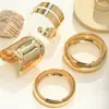 Pulsera Abierta de Estilo Minimalista Transfronterizo Europeo y Americano para Mujer, Pulsera Ancha Exagerada Retro Elegante de Moda con Personalidad
