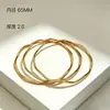 Pulseiras Onduladas de Aço Titânio em Espiral, Elegantes, Simples e Versáteis, Diversas Joias de Pulseira em Aço Inoxidável, Pulseiras de Joias de Mão Trançadas