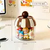 Caixa de armazenamento de figura fofa para mesa, empilhável, transparente, à prova de poeira, caixa de exibição em camadas em formato de estrela para figuras e recipiente de armazenamento de blind box