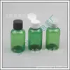 Botella de 50 ml con tapa de mariposa verde gruesa, botella de hombros redondos con tapa abatible, botella de gel de ducha, botella de 50 ml con tapa abatible para cebo, botella de medicina líquida
