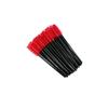 Al por mayor 50 por paquete de cepillo para pestañas de varilla negra cabeza de cepillo de nailon cepillo para cejas flexible