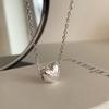 Collar de Amor Nicho Ins Estilo Corea del Sur Alta Gama Combinable Simple Forma de Corazón Cadena Clavícula para Mujer Estilo Frío Estilo Lujo Ligero