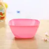 Tigela de plástico PP lisa face quadrada Brahman tigela de plástico atacado anti-queda resistente ao desgaste salada de legumes tigela de frutas