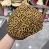 Gorra de Visera Vintage con Estampado de Leopardo para Mujer, Sombrero Versátil de Moda Otoño/Invierno con Ala Ancha, Gorra de Pico de Moda para Adelgazar el Rostro para Mujer