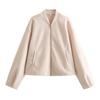 Transfronterizo 2025 Amazon Otoño e Invierno Nuevo para Mujer Europeo y Americano Suelto Casual Color Sólido Combinable Chaqueta Abrigo A19859