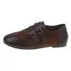 Zapatos pequeños de cuero doble fila otoño zapatos de una sola pieza mujer hermoso velcro hebilla de cuero talla Rad base plana estilo retro moderno nuevo estilo