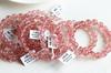 Pulsera de Cristal de Fresa de Agua Blanca Hielo Natural Cristal Rosa Importado para Mujer Cristal de Fresa Cristal de Fresa