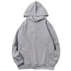 Sudadera con Capucha Doble de Algodón Chino Saludable de 320g para Hombre y Mujer, Color Sólido Casual, Hombros Descubiertos, Sudadera con Capucha, Top de Manga Larga, Chaqueta de Moda