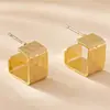 Pendientes de Plata de Ley S925 con Aguja de Geometría Irregular de Moda para Mujer con Estilo Minimalista