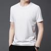 Camiseta de Verano Waffle de Manga Corta para Hombre Ins Suelta Moderna de Marca Top de Cuello Redondo a la Moda Combinable Estilo Hong Kong Camiseta Simple