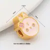 Cuentas de cobre chapado en oro antiguo estilo chino con goteo de aceite, cuentas espaciadoras para pulseras y collares, accesorios de cuentas espaciadoras tridimensionales con agujero pasante