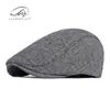 Boina de Espiga para Otoño e Invierno para Hombre, Gorra de Pato Retro Artística Británica de Pintor, Gorra Delantera para Adultos Mayores