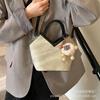 Bolso Pequeño de Invierno para Mujer Todo Fósforo Estampado de Leopardo Nuevo Retro Maillard Bolso Cubo Portátil Bolso Bandolera de Gama Alta