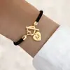 Nova Pulseira Dourada em Forma de Coração Vazado Europeia e Americana Transfronteiriça, Moda Versátil para Uso Diário, Deslocamento, Festa, Acessório Tendência de Nicho