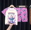 Pijamas de Verano para Niños al por Mayor Trajes de Manga Corta y Shorts para Niños Mayores Dibujos Animados Lindos Ropa de Casa para Bebés Niñas