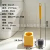 Cepillo para inodoro con mango largo, sin puntos ciegos, montado en la pared con base, cepillo súper útil para limpiar el inodoro