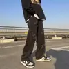 Jeans de calle moda verano hombre marca parche pantalones rectos hip hop callejero americano talla grande pierna ancha mopa pantalones largos