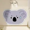Alfombrilla de Tierra de Diatomeas con Forma de Animal Lindo para Entrada de Baño, Alfombrilla Antideslizante y Anticaídas, Alfombrilla de Baño Absorbente de Agua y de Secado Rápido
