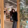 Chaqueta de Algodón Rellena con Patrón Cuadrado Otoño Invierno Estilo Corto Cuadrado Moda Petite Ropa Ligera de Algodón Acolchada Holgada Abrigo para Mujer