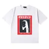 25Ss Marca Morada de Calle Marca Americana de Moda Camiseta Casual Retro Holgada de Manga Corta Estilo Igual para Pareja