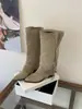 9978-2 2026 otoño e invierno nuevos botines largos retro occidentales estilo salvaje conjunto Maillard botines largos holgados de punta