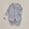 Ropa para bebé para primavera y otoño, mameluco sin costuras, mameluco de algodón puro cómodo de manga larga para bebé, pijamas para niños, conjunto de una pieza para bebé