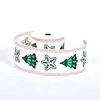 Cinta Navideña Transfronteriza Cinta para Envolver Regalos Cinta Decorativa al por Mayor Cinta de Grogrén con Borde de Alambre Navideño de 63 mm