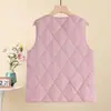 Chaleco de plumón y algodón para otoño e invierno para mujeres de mediana edad y mayores, capa interior ajustada, chaleco ligero con cremallera para mujer, chaleco transfronterizo