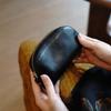 Bolsa de Armazenamento de Maquiagem Portátil de Couro PU Macio Estilo Retrô de Nova Era Transfronteiriça com Zíper Porta-Moedas para Mulheres
