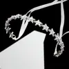 Diadema Tiara de Cristal para Boda Coreana Adornos para la Frente Joyería de Boda Accesorios para Vestido de Novia
